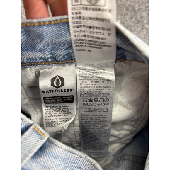 Levis 501 Jeans Mens 28x30 Light Wash Distressed Button Fly Denim High Rise - Picture 9 of 11